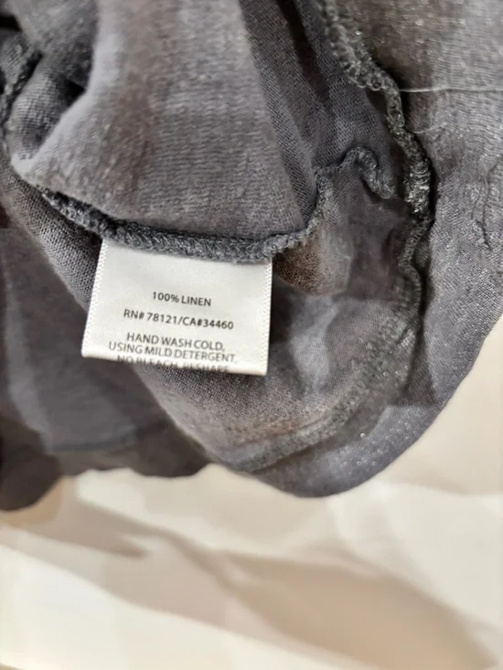 Eileen Fisher Charcoal Gray Scoop Neck Short Sleeve Top - Picture 4 of 4